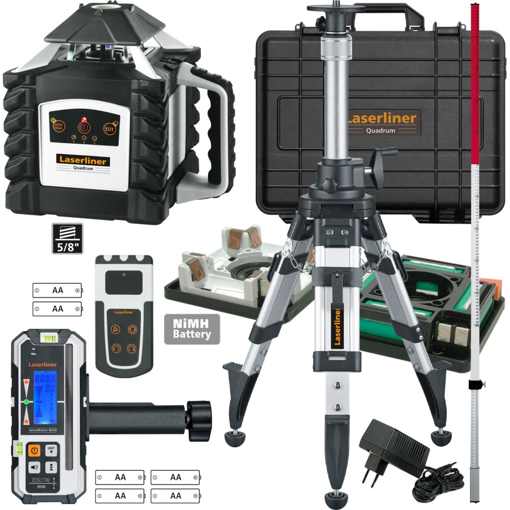 LL-053.00.09-1 LASER ROTACIJSKI Quadrum M350 S SET 1 FL/  + Stativ P 175 cm+ FL crveni štap