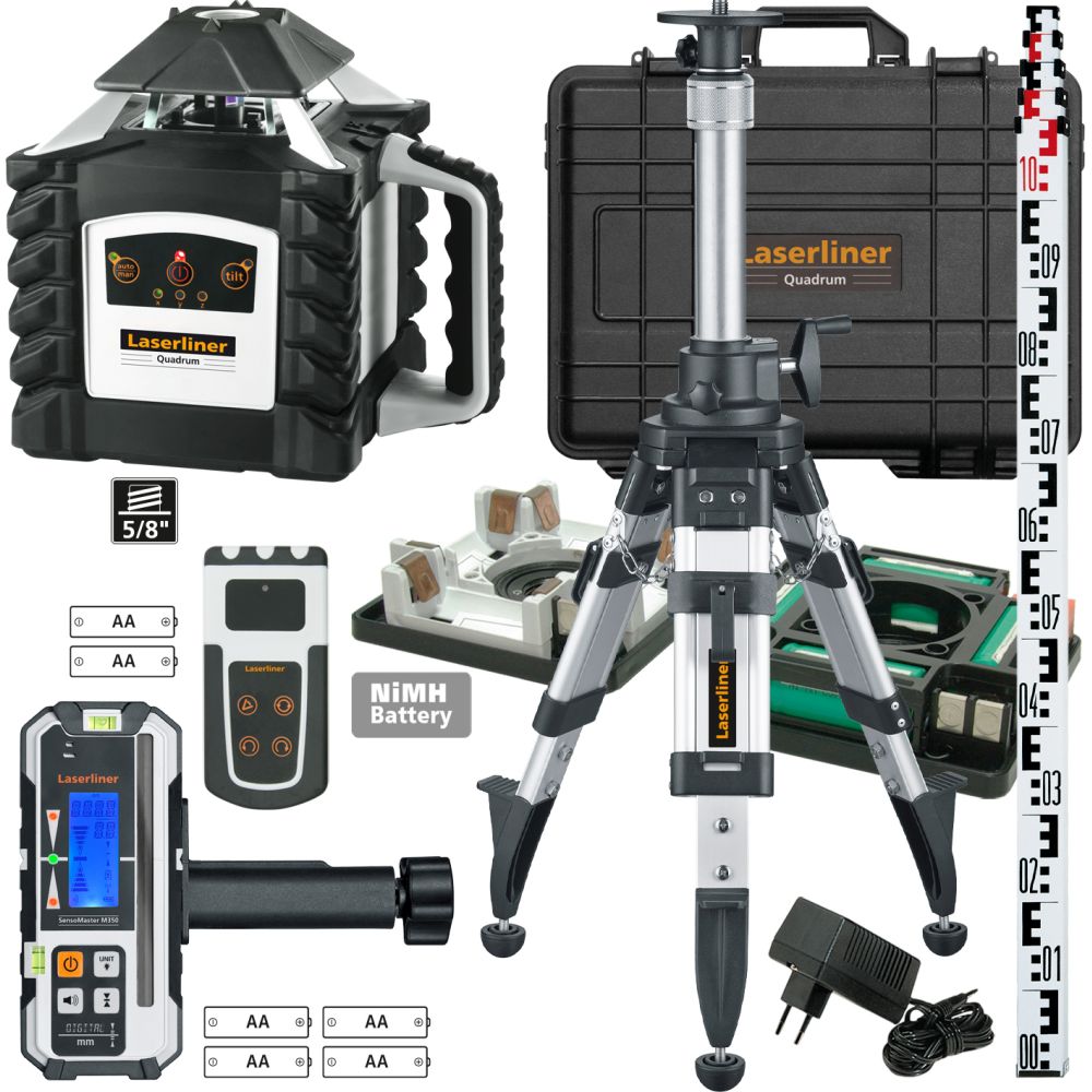 LL-053.00.09-2 LASER ROTACIJSKI Quadrum M350 S SET 1 LT/ + Stativ P 175 cm+LT štap 5m
