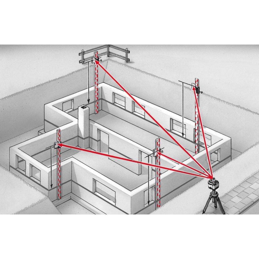 LL-053.00.09-2 LASER ROTACIJSKI Quadrum M350 S SET 1 LT/ + Stativ P 175 cm+LT štap 5m