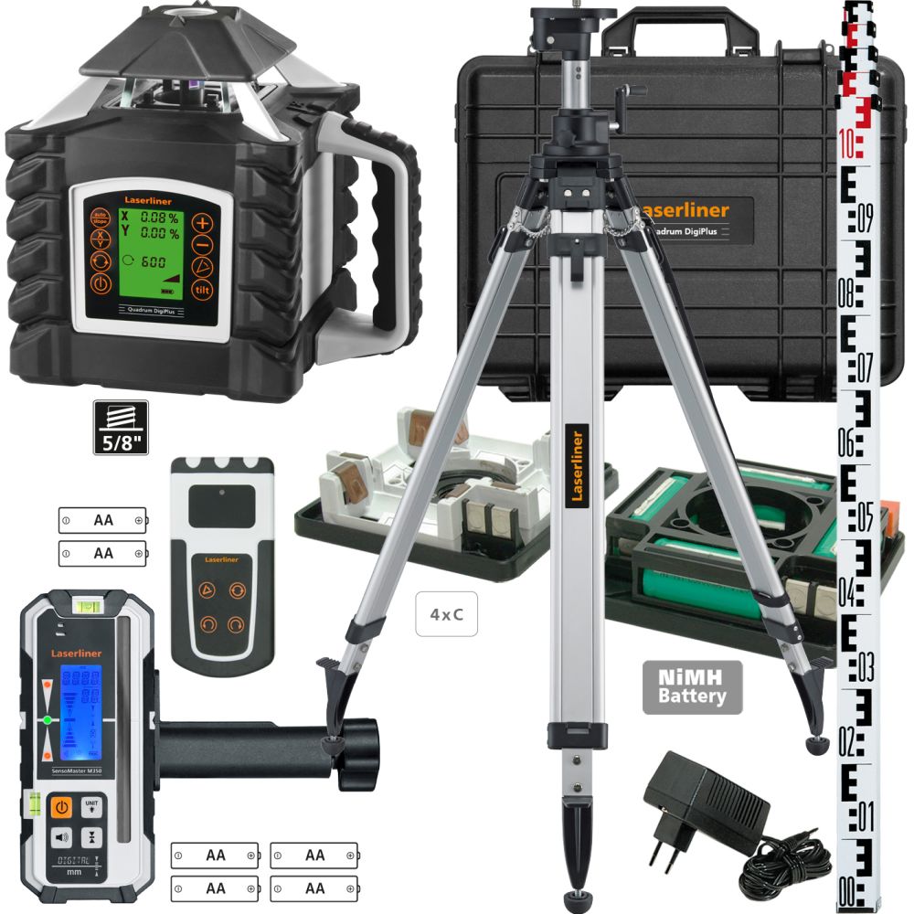 LL-053.350-2 LASER ROTACIJSKI Quadrum DigiPlusDM350 S SET 1 LT/ + Stativ P 175 cm+LT štap 5m