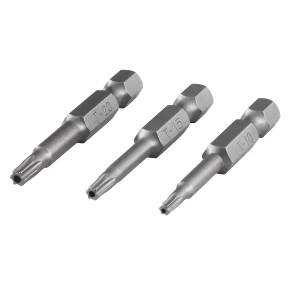 WOLFCRAFT komplet bit nastavaka, TORX® s provrtom, 3-dij.