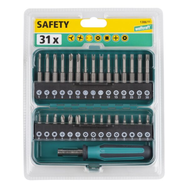 WOLFCRAFT safety kutija s bit nastavcima za sigurnosne vijke, 31-dij.
