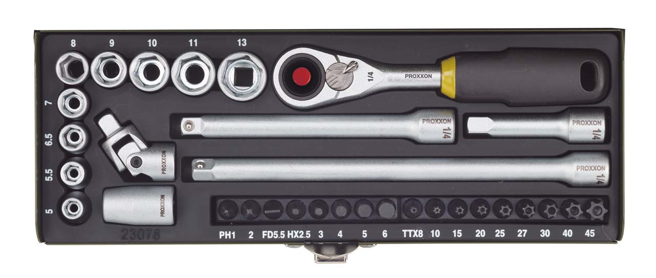 GRT. NASADNIH KLJUČEVA S MAGNETOM 1/4'' 5-13 mm/ (32 kom.)