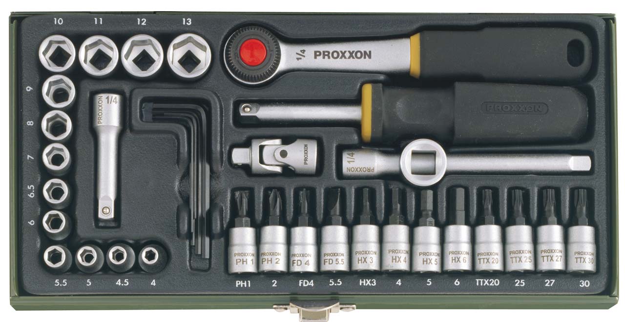 GRT. NASADNIH KLJUČEVA 1/4'' 4-13 mm (36 kom.)