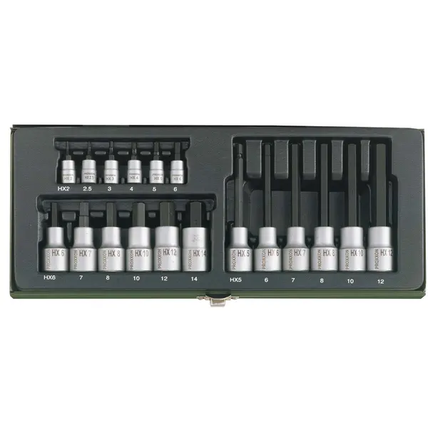 GRT. NASADNIH IMBUS KLJUČEVA 1/4''+1/2'' 2-14 mm (18 kom.)