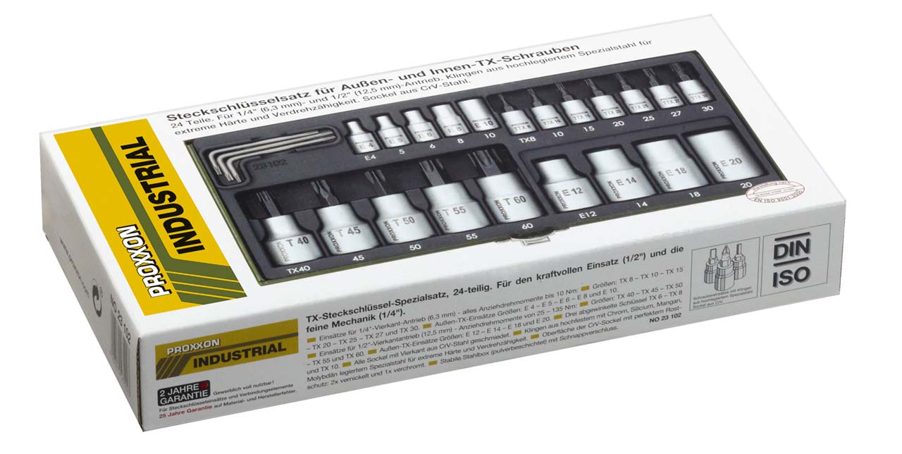 GRT. NASADNIH TX KLJUČEVA 1/4''+1/2'' TX8-TX60 (24 kom.)