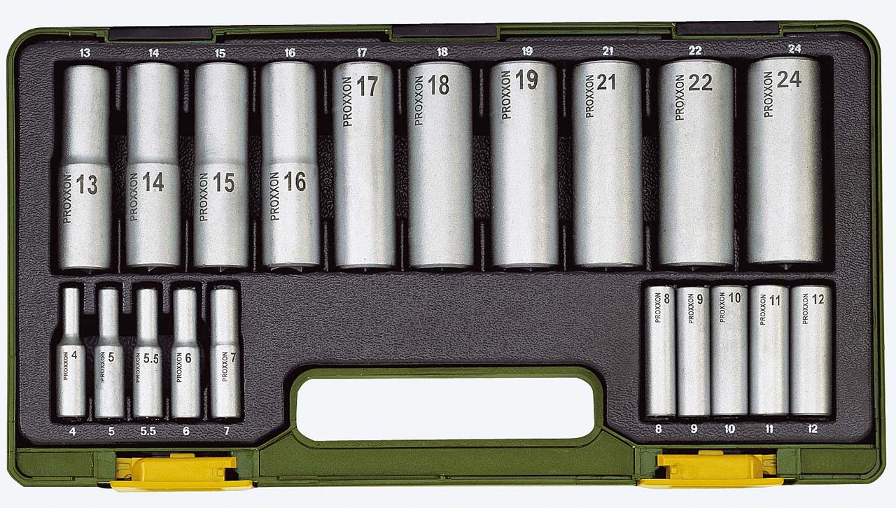 GRT. NASADNIH KLJUČEVA DUGIH 1/4''+1/2'' 4-24 mm (20 kom.)