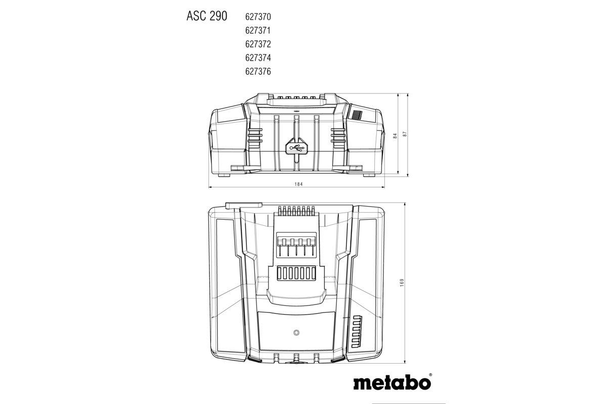 "Quick charger ASC 290 , 12-36 V, ""AIR COOLED"", EU (627370000)"
