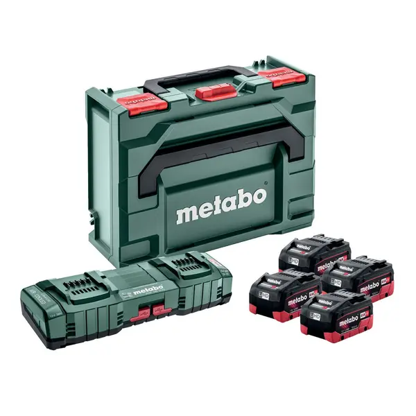 MET6.85143.000 BATERIJA 18V BASIC SET  4 X LIHD 10AH + ASC 145 DUO + METABOX
