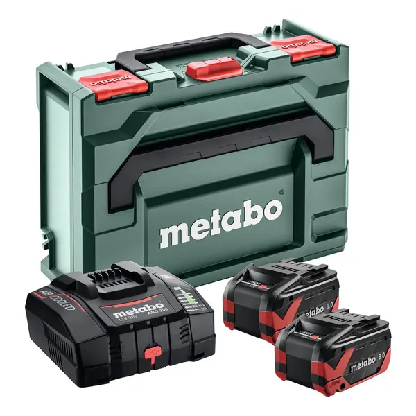 MET6.85305.000 BATERIJA 18V 2 x LiHDX 8.0 Ah + ASC 290 + metaBOX 145